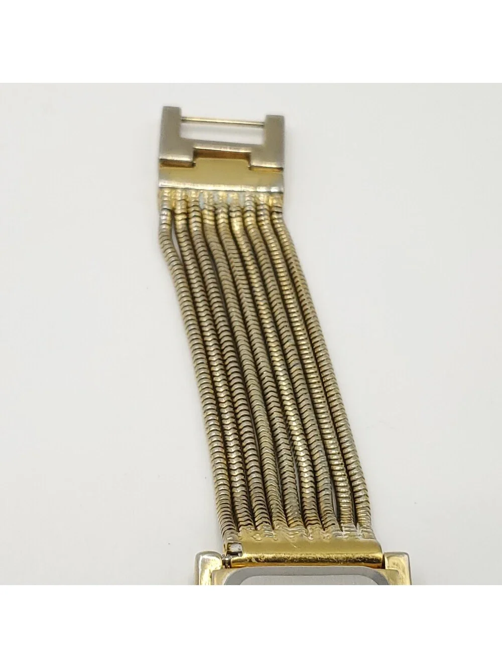 Kristine Rhinestone Bezel Square 24mm Womens Watch Gold Tone New Battery